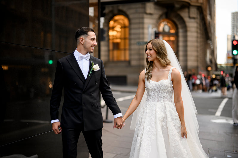 Real bride Monica weds in Aspen gown