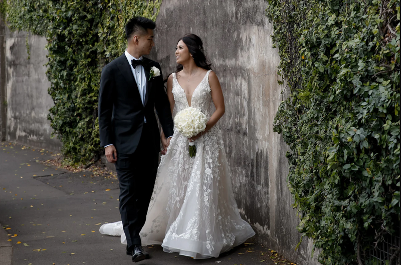 Real bride Alison marries in Livia gown