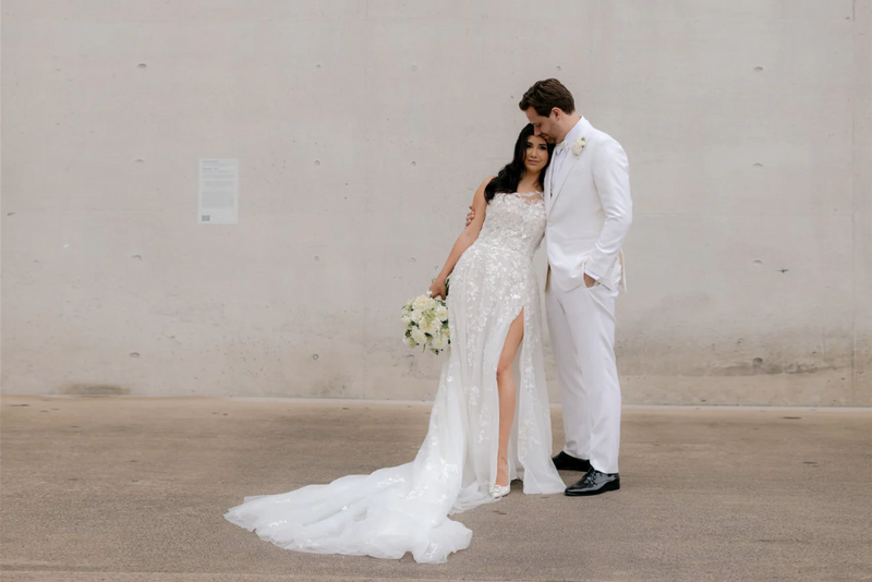 Real bride Melanie says 'I do' in Levana gown