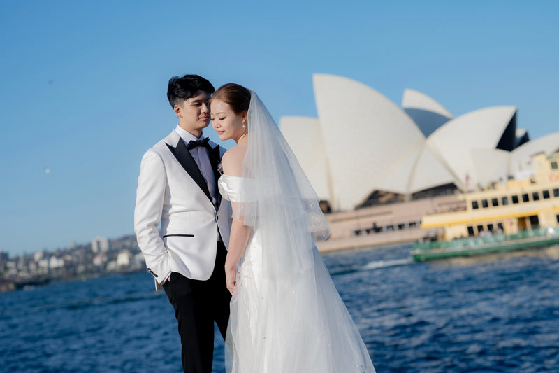 Real Bride Chenzi marries in Naz wedding dress