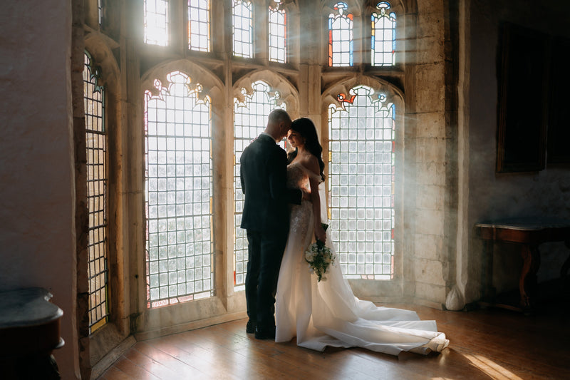 Real Bride Elise marries in custom Passion wedding dress