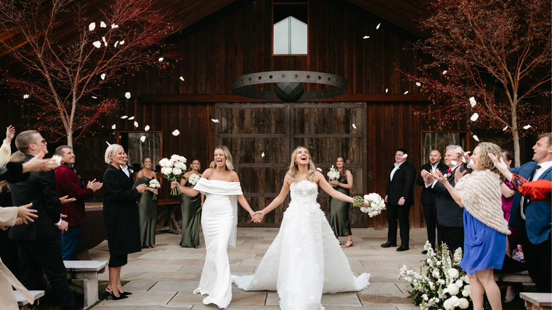 Real Bride Emily marries in custom Sage gown