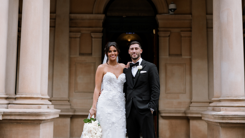 Real Bride Nicole marries in a custom Archilla dress