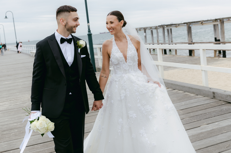 Real bride Andriana marries in Archilla gown