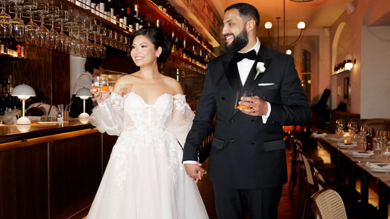 Real Bride Madeline marries in Daphne wedding dress